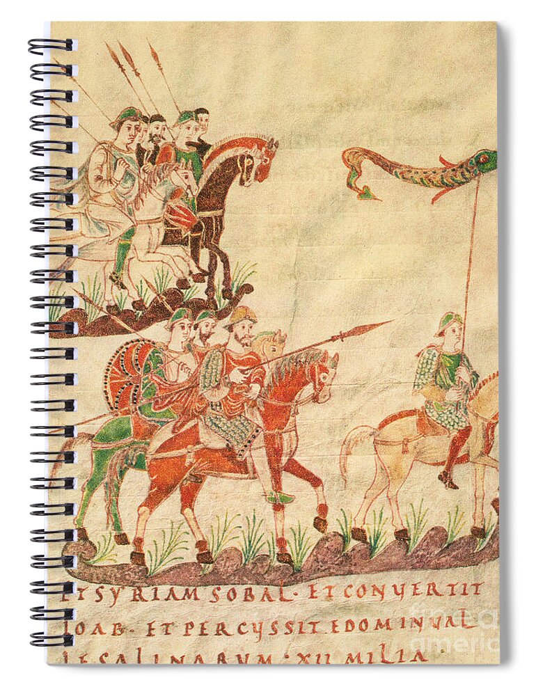 History Spiral Notebook featuring the photograph Frankish Knights, 9th Century by Photo Researchers