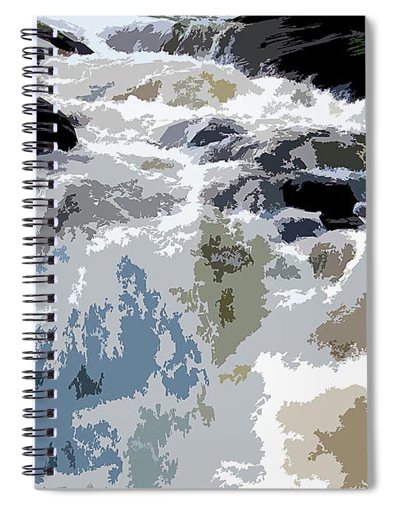Waterfall Spiral Notebook featuring the photograph Froth A La Mode by Burney Lieberman