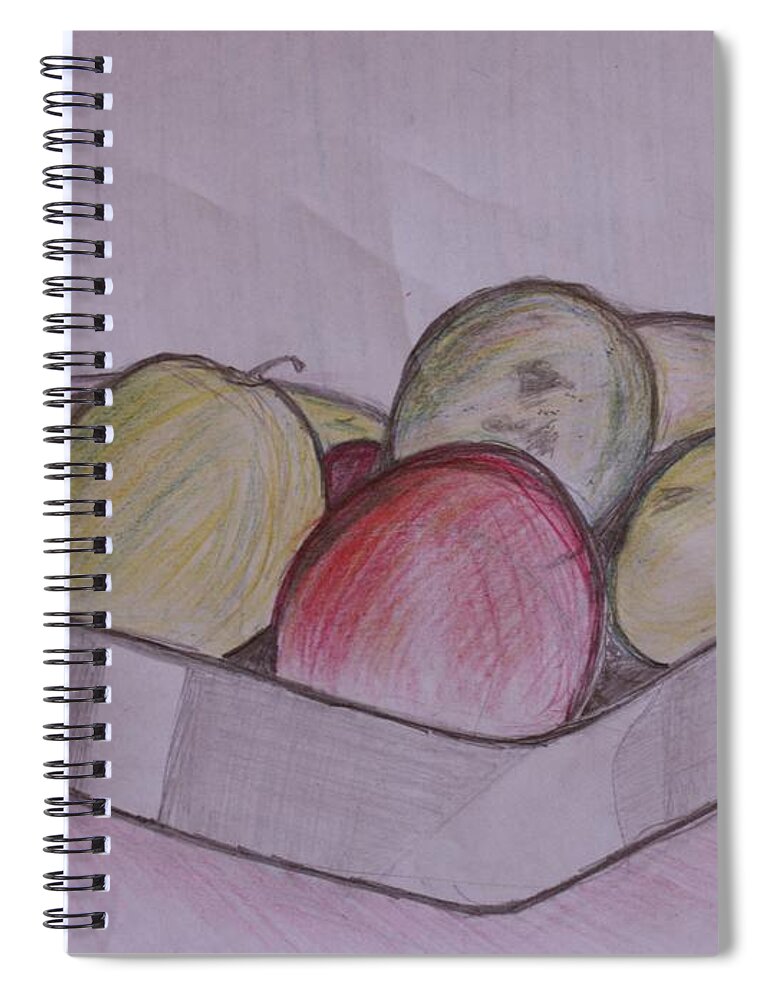 Pancil Spiral Notebook featuring the painting Fruit by Roger Cummiskey