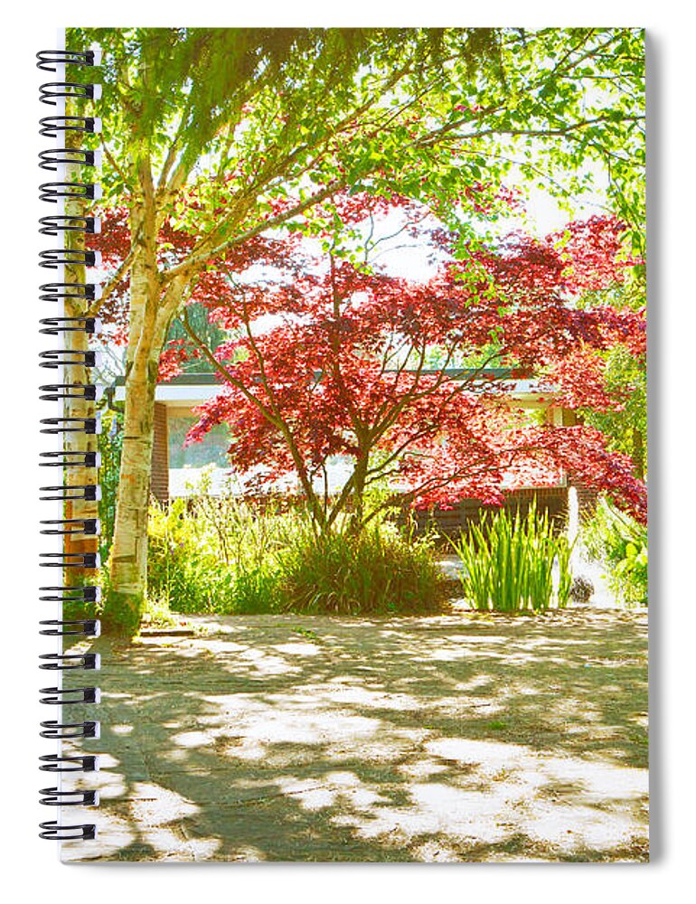 Afternoon Spiral Notebook featuring the photograph Garden shade by Tom Gowanlock