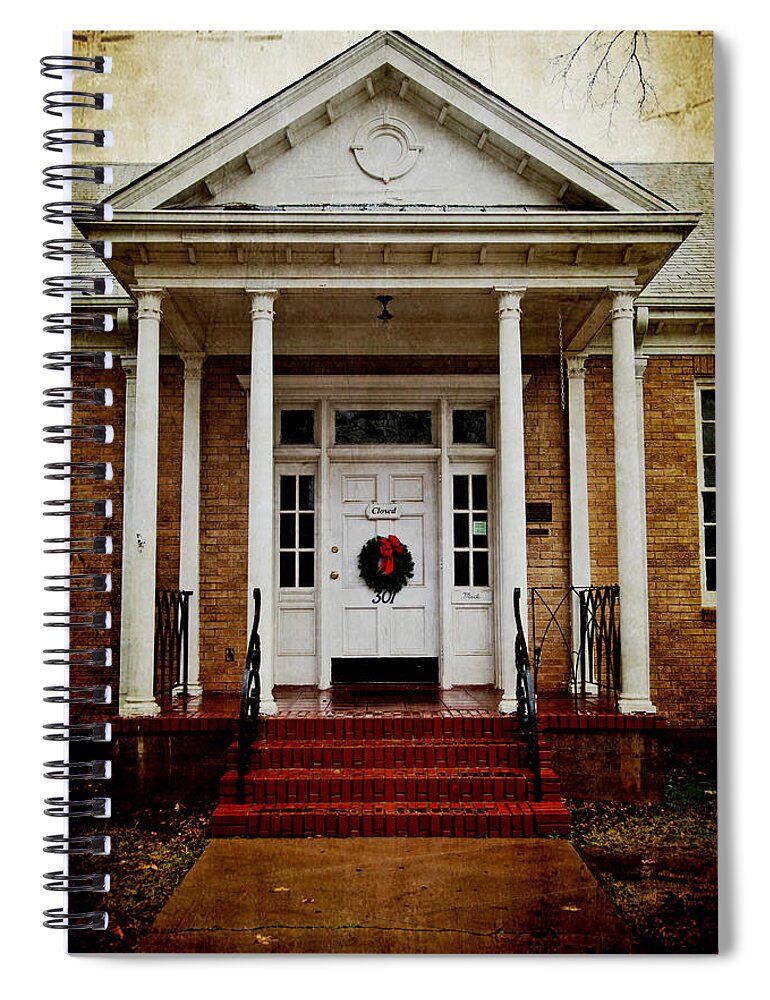 Door Spiral Notebook featuring the photograph Genealogical Library by Toni Hopper