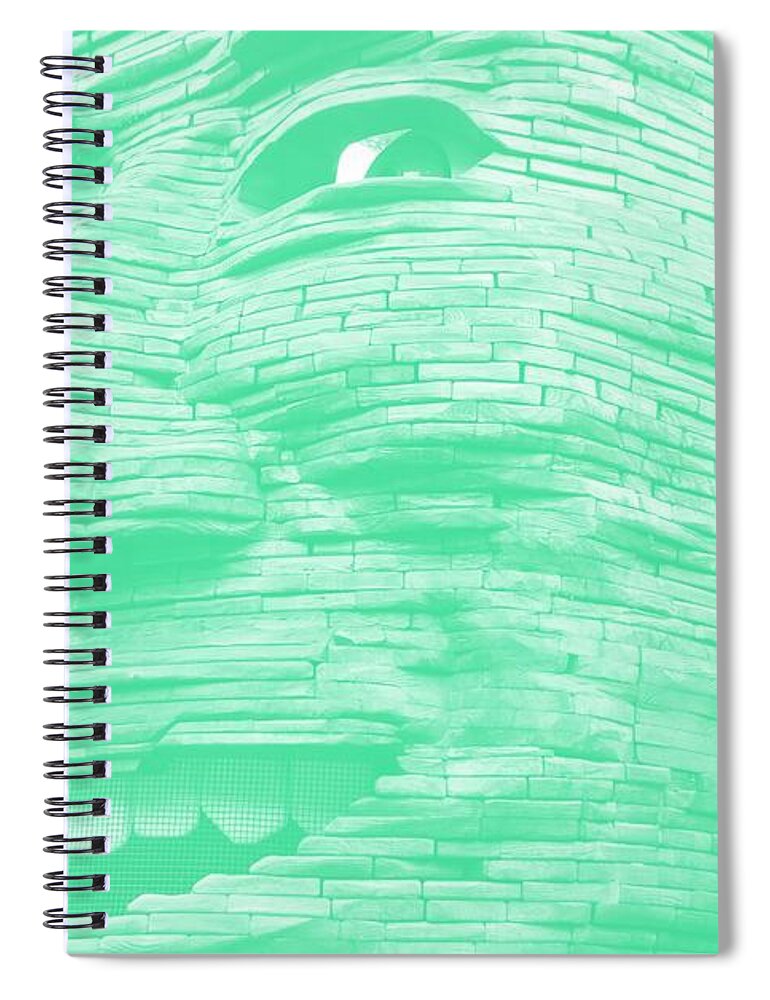 Architecture Spiral Notebook featuring the photograph GENTLE GIANT in NEGATIVE GREEN by Rob Hans
