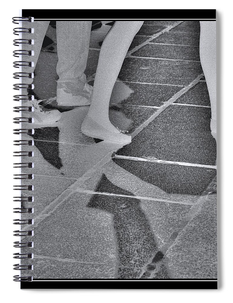 Black And White Spiral Notebook featuring the digital art Ghost Walkers by Victoria Harrington