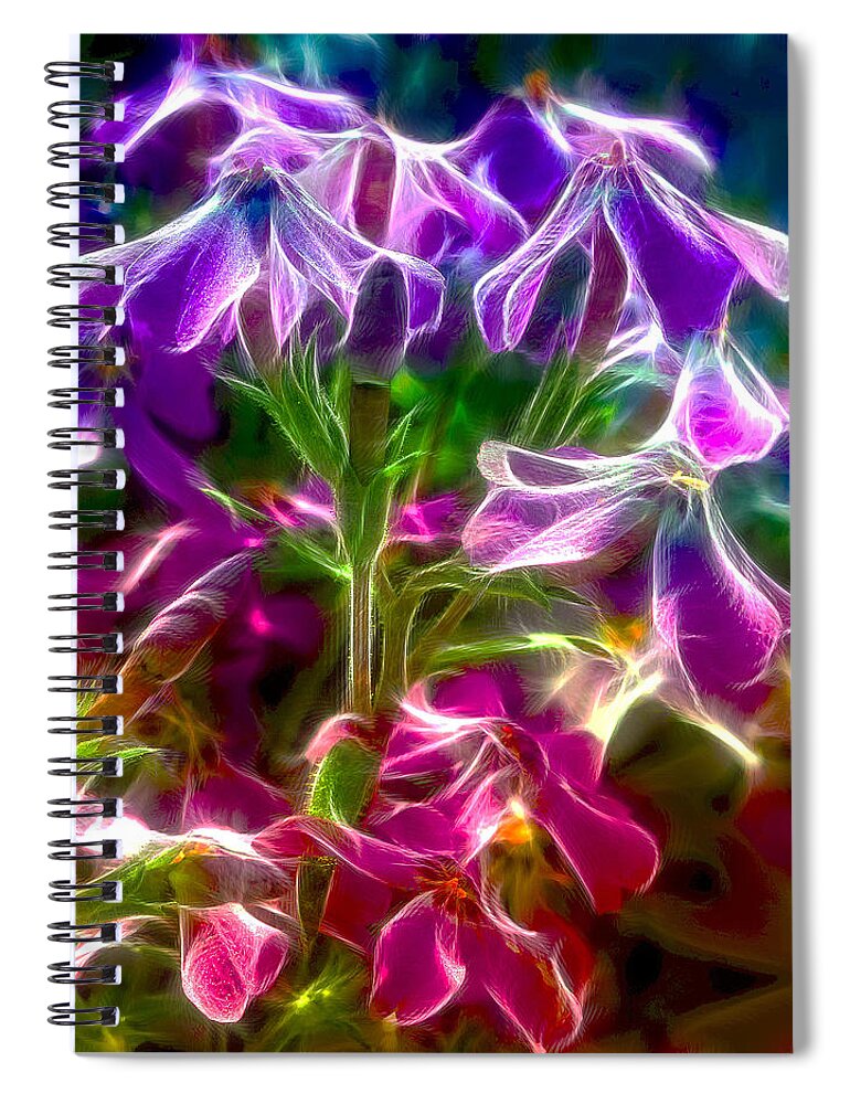 Flowers Spiral Notebook featuring the photograph Ghosting Blooms by Bill and Linda Tiepelman