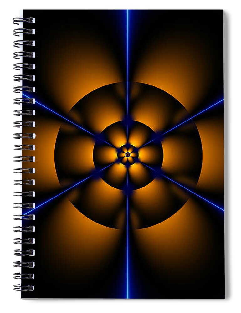 Fractal Spiral Notebook featuring the digital art Going deeper by Steev Stamford