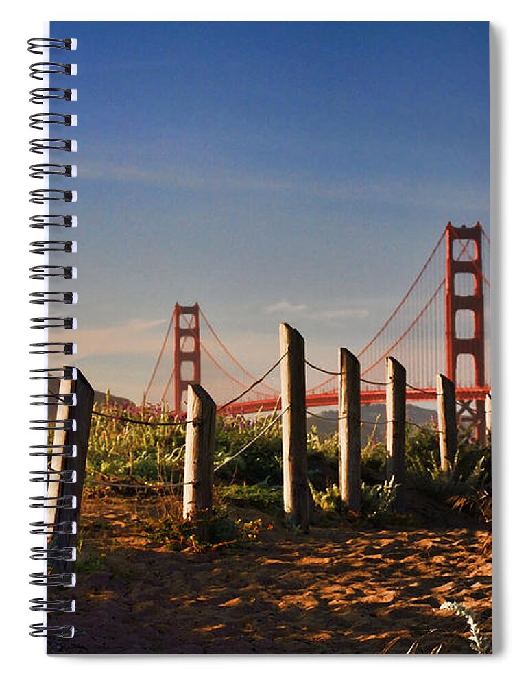 Nature Spiral Notebook featuring the photograph Golden Gate Bridge - 2 by Mark Madere