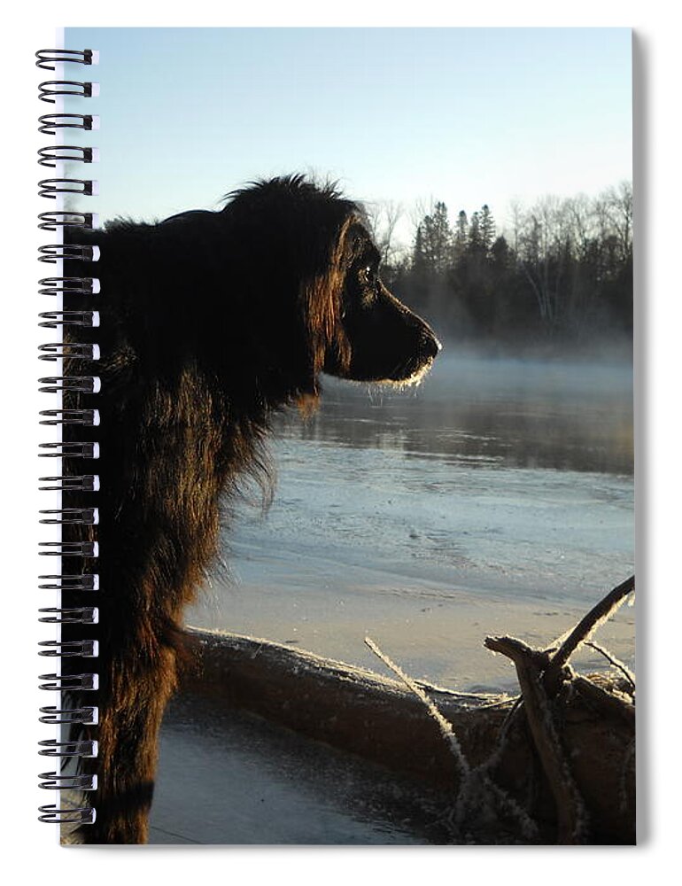 Dog Spiral Notebook featuring the photograph Good Morning Mississippi River by Kent Lorentzen