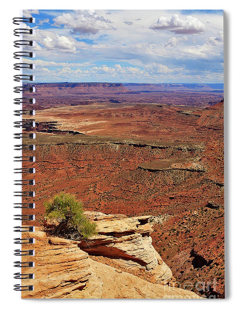Canyonlands Spiral Notebook featuring the photograph Grand View Point Overlook in Canyonlands National Park by Louise Heusinkveld