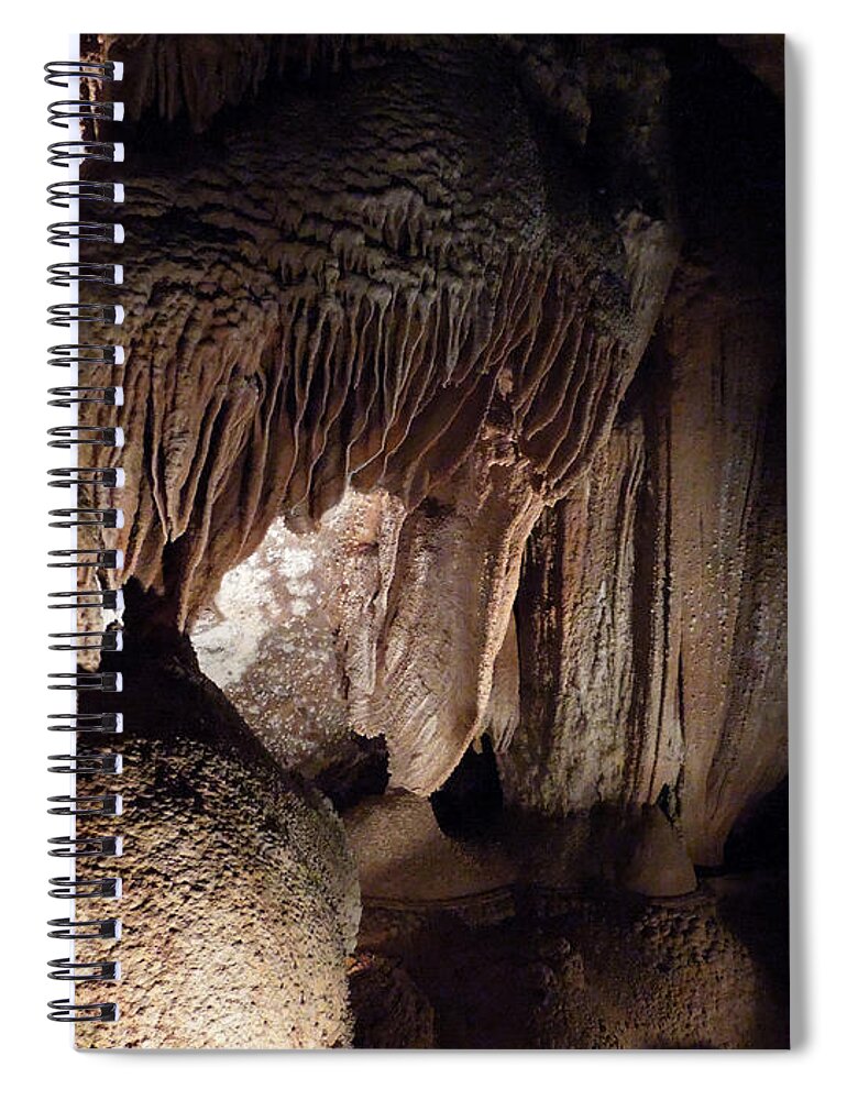 Colette Spiral Notebook featuring the photograph Grotte Magdaleine Sout France in Ardeche by Colette V Hera Guggenheim