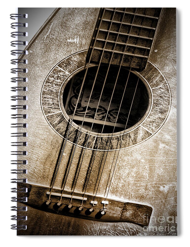 Guitar Spiral Notebook featuring the photograph Guitar by Danuta Bennett