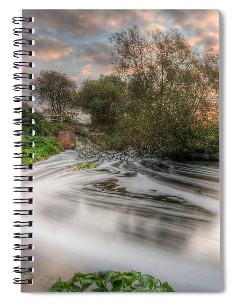 Hdr Spiral Notebook featuring the photograph Gush Forth 3.0 by Yhun Suarez