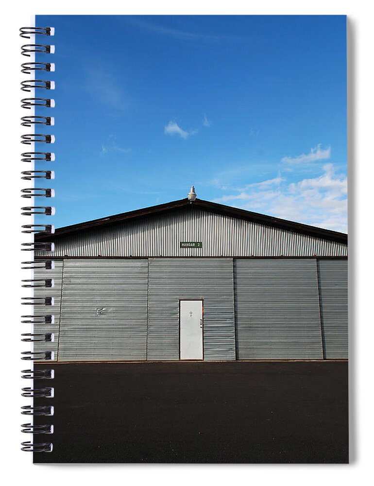 Buildings Spiral Notebook featuring the photograph Hangar 2 by Kathleen Grace