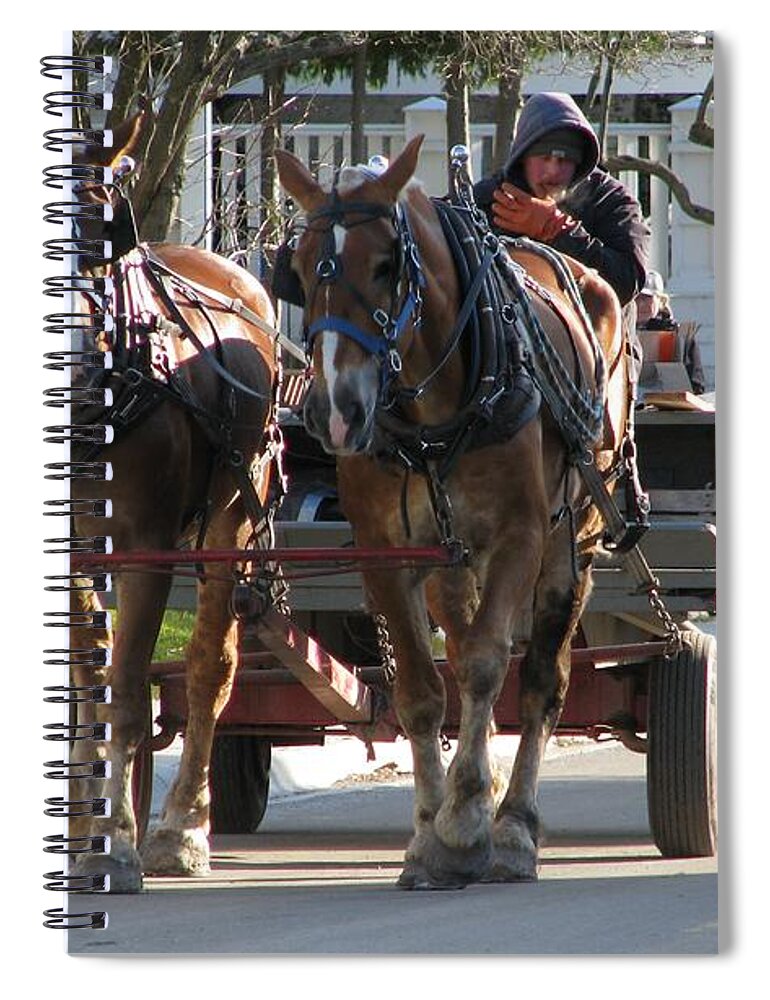 Horses Spiral Notebook featuring the photograph Hauling Freight by Keith Stokes