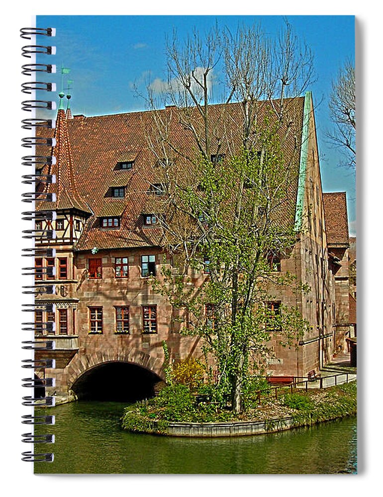 Europe Spiral Notebook featuring the photograph Heilig-Geist-Spital in Nuremberg by Juergen Weiss
