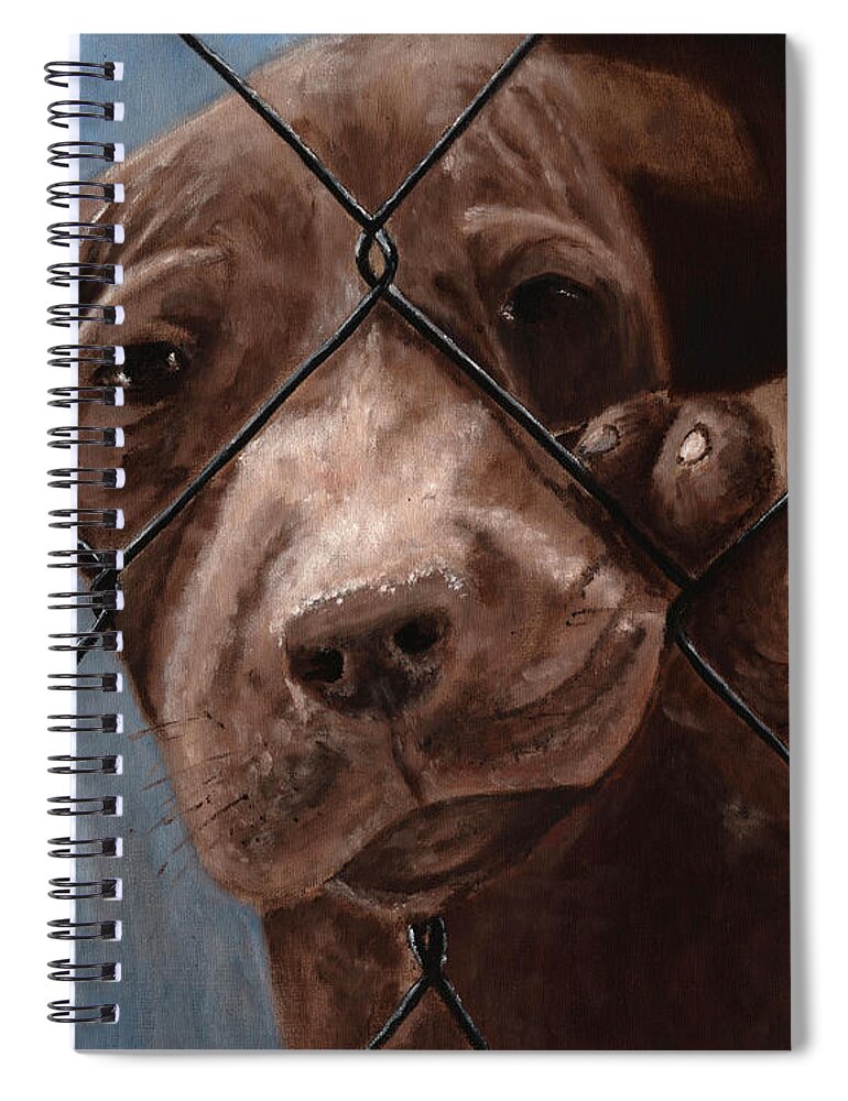 Pet Spiral Notebook featuring the painting Help Release Me I by Vic Ritchey