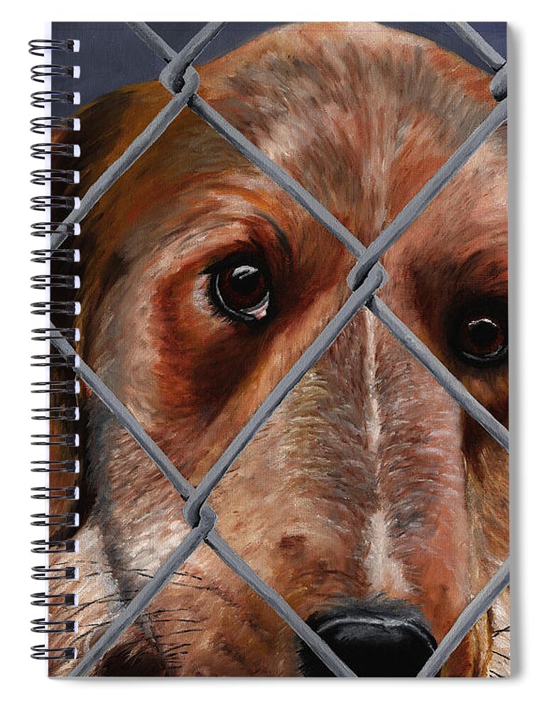 Pets Spiral Notebook featuring the painting Help Release Me II by Vic Ritchey