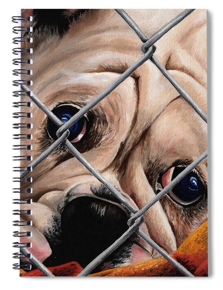 Pet Spiral Notebook featuring the painting Help Release Me IV by Vic Ritchey