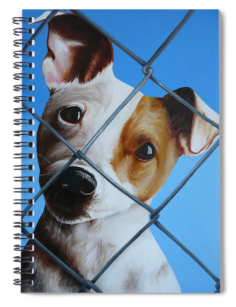 Pet Spiral Notebook featuring the painting Help Release Me VI by Vic Ritchey