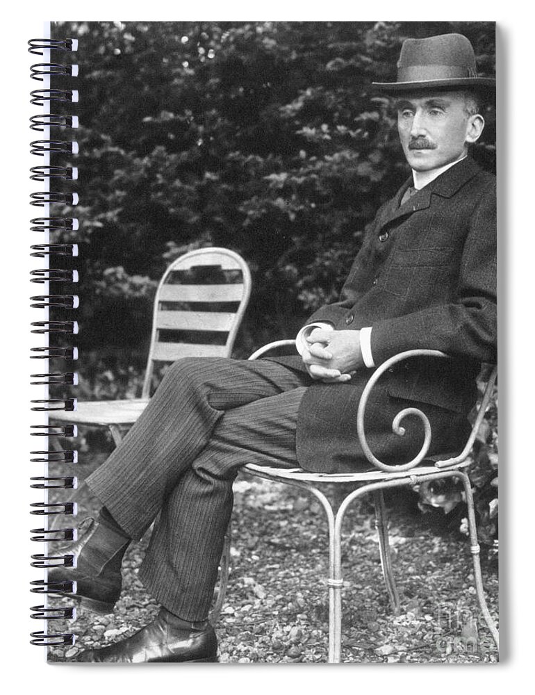 1905 Spiral Notebook featuring the photograph Henri Bergson (1859-1941) by Granger
