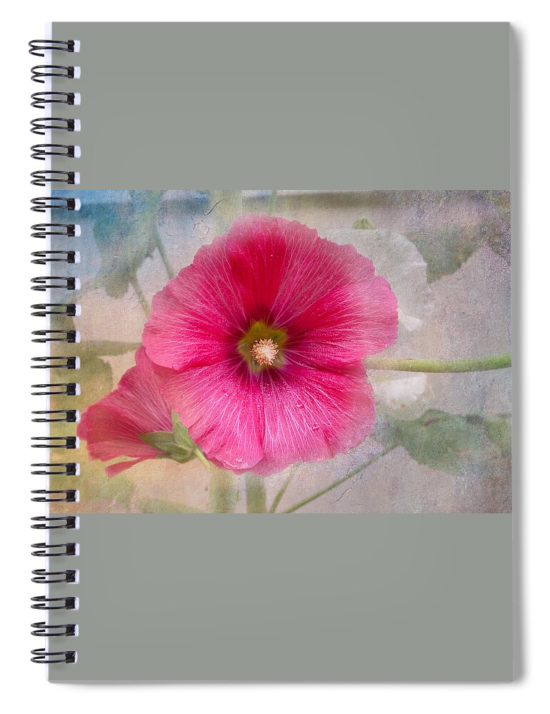 Hollyhock Spiral Notebook featuring the photograph Hollyhock by Lena Auxier