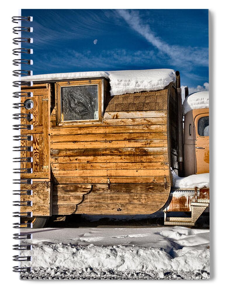 Antique Spiral Notebook featuring the photograph Home On Wheels by Christopher Holmes