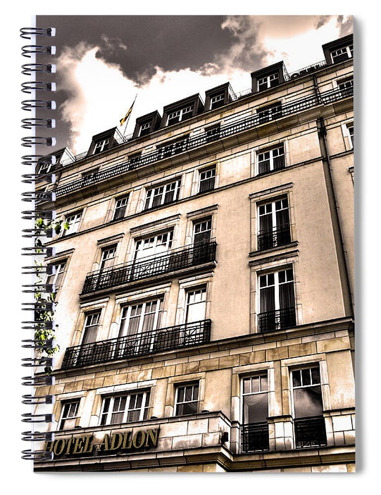 Europe Spiral Notebook featuring the photograph Hotel Adlon - Berlin by Juergen Weiss