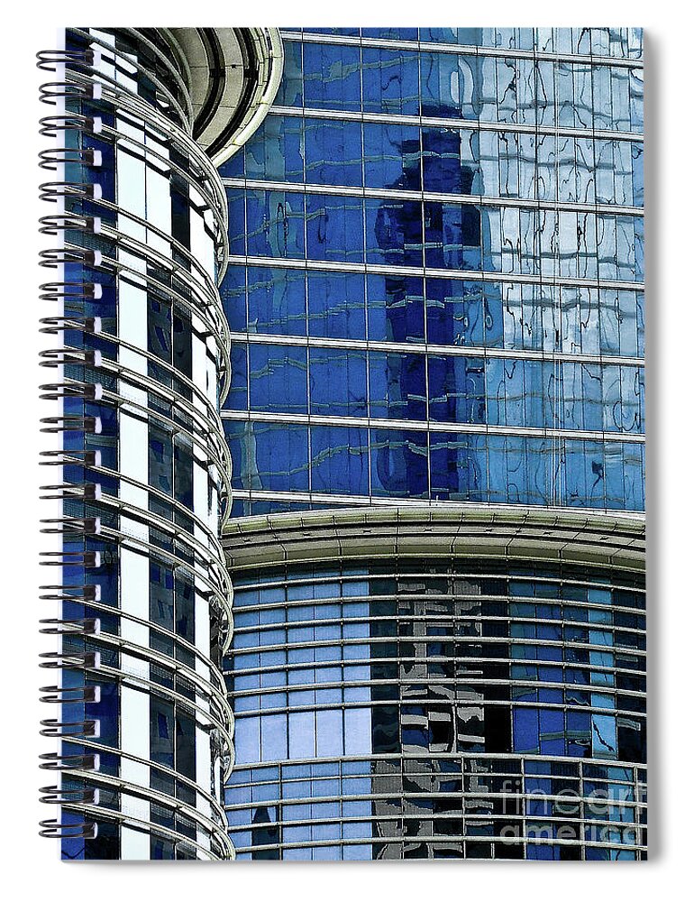 Architecture Spiral Notebook featuring the photograph Houston Architecture 1 by Frances Ann Hattier