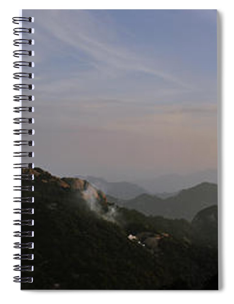 China Spiral Notebook featuring the photograph Huangshan Panorama 5 by Jason Chu