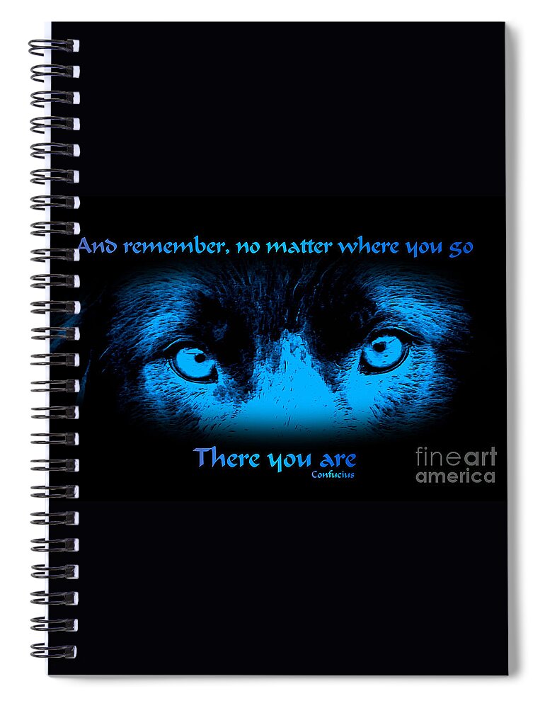 Quote Spiral Notebook featuring the digital art Inner Self Confucius Quote by Smilin Eyes Treasures