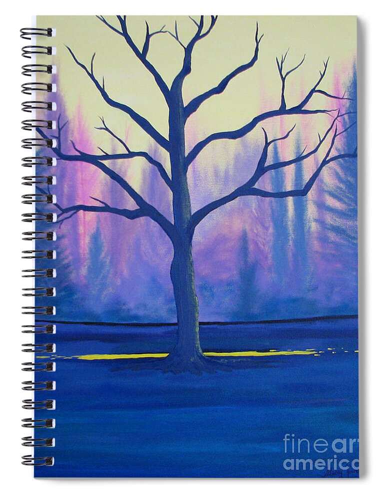 Tree Spiral Notebook featuring the painting Inspiration Tree by Stacey Zimmerman