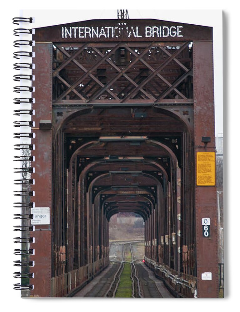 Bridges Spiral Notebook featuring the photograph International Bridge 9671 by Guy Whiteley