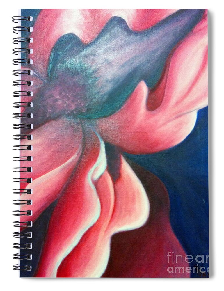 Iris Spiral Notebook featuring the painting Iris O'Keefe by Vonda Lawson-Rosa