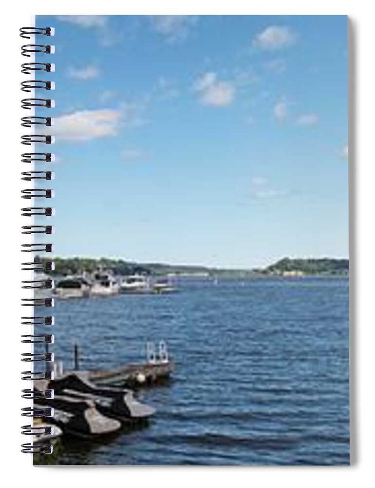 Irondequoit Bay Spiral Notebook featuring the photograph Irondequoit Bay Panorama by William Norton