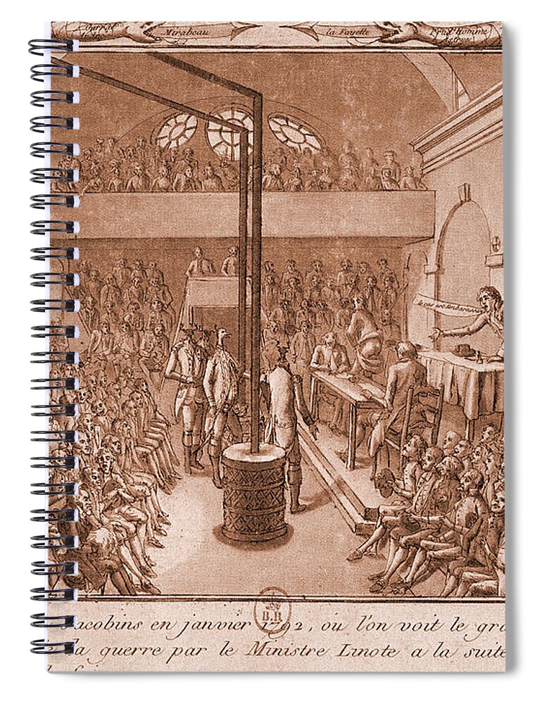 Historic Spiral Notebook featuring the photograph Jacobin Club Meeting by Science Source