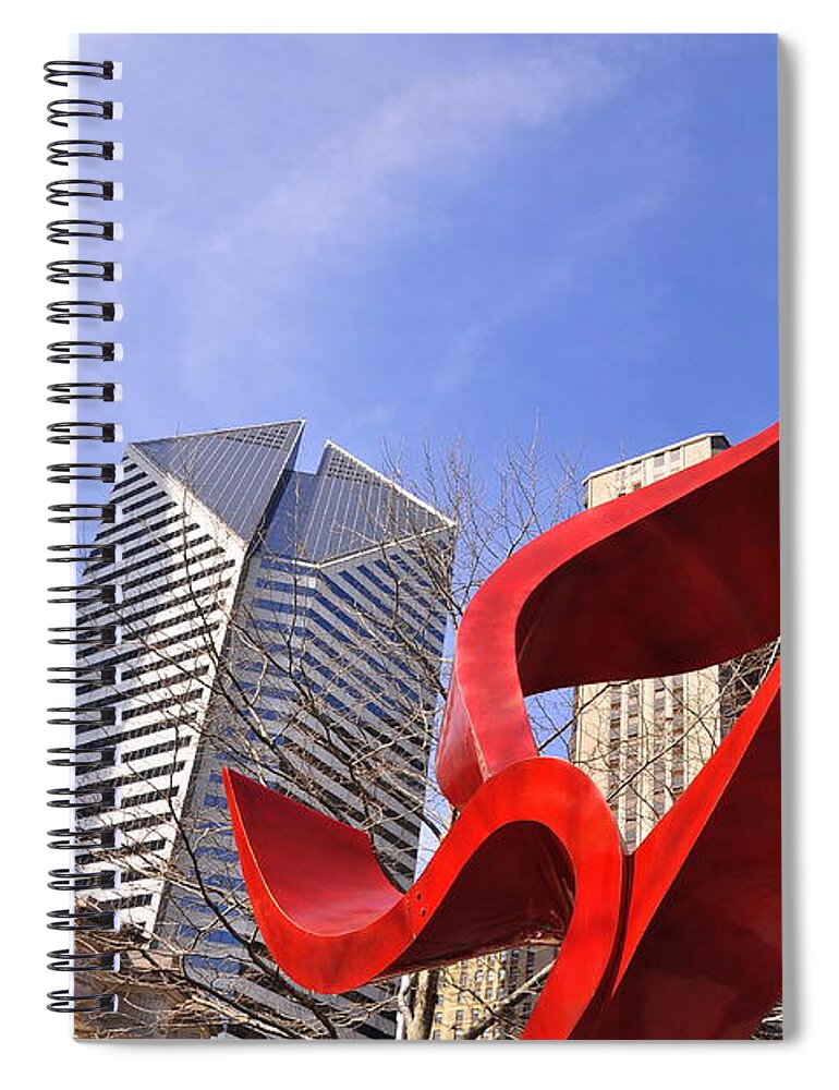 Millennium Park Chicago Spiral Notebook featuring the photograph Just apposite by Dejan Jovanovic