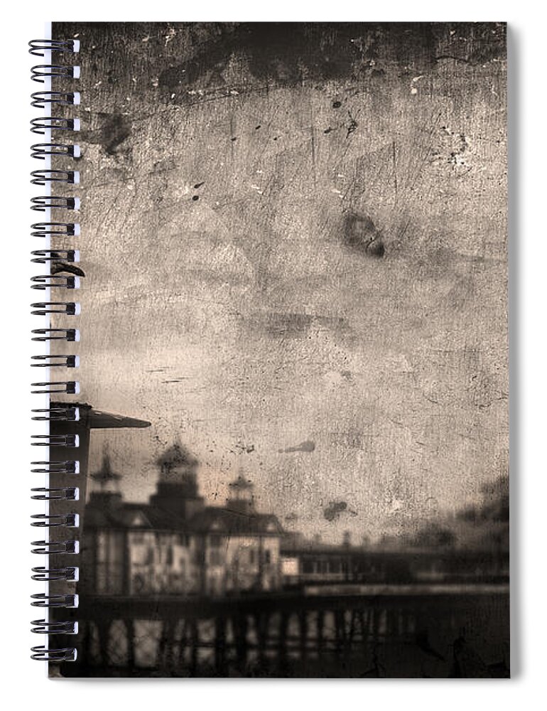 Yhun Suarez Spiral Notebook featuring the photograph King Of The Pier by Yhun Suarez