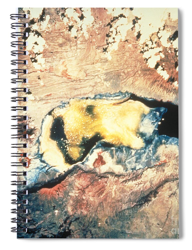 Science Spiral Notebook featuring the photograph Lake Natron by Nasa