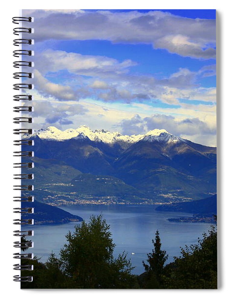 View Spiral Notebook featuring the photograph Lake of Como View by Valentino Visentini