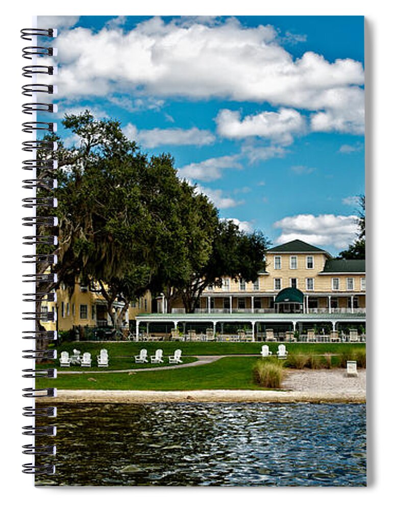 Lakeside Inn Spiral Notebook featuring the photograph Lakeside Inn by Christopher Holmes