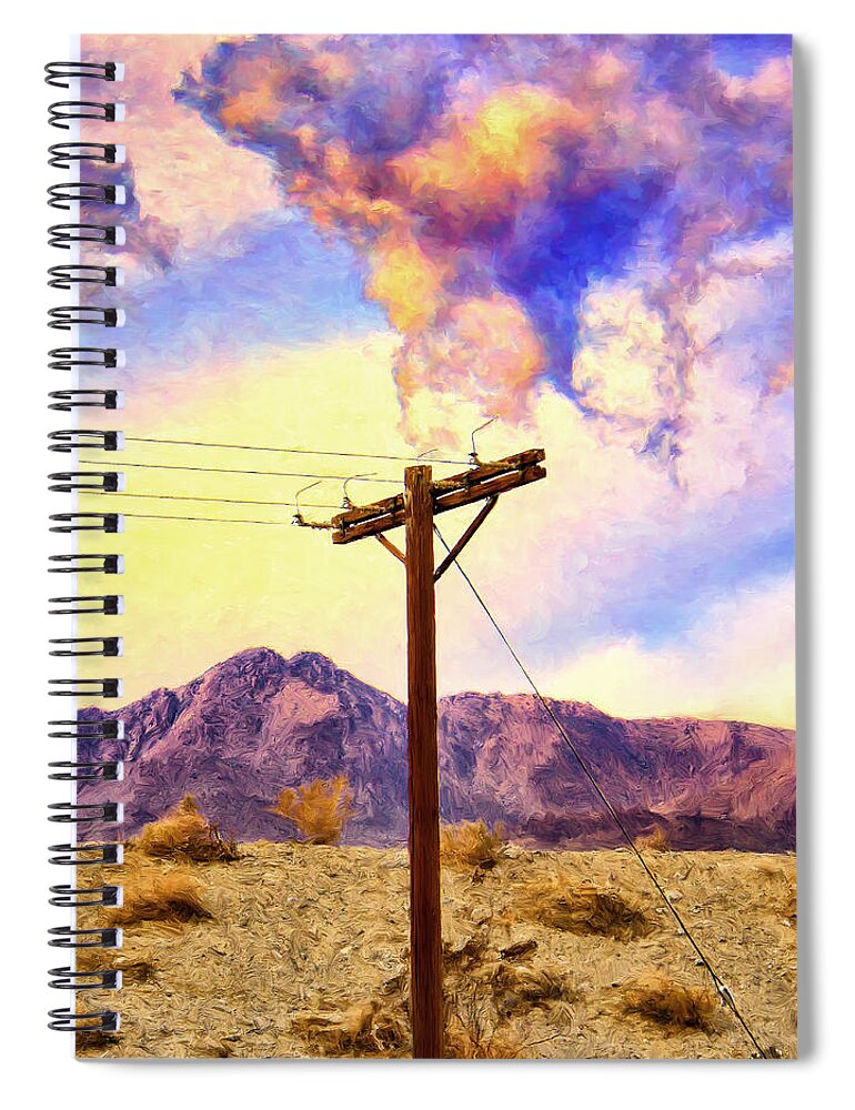 Land Line Spiral Notebook featuring the painting Land Line by Dominic Piperata