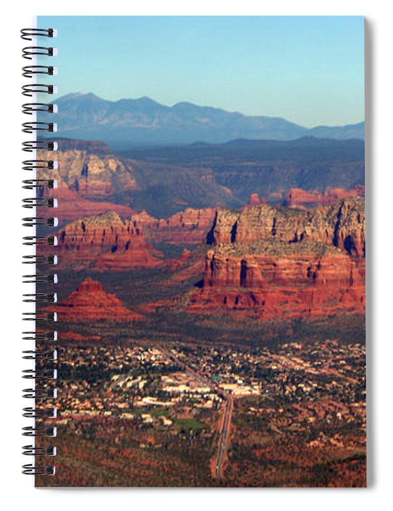 Sedona Spiral Notebook featuring the photograph landing in Sedona by Julie Lueders 