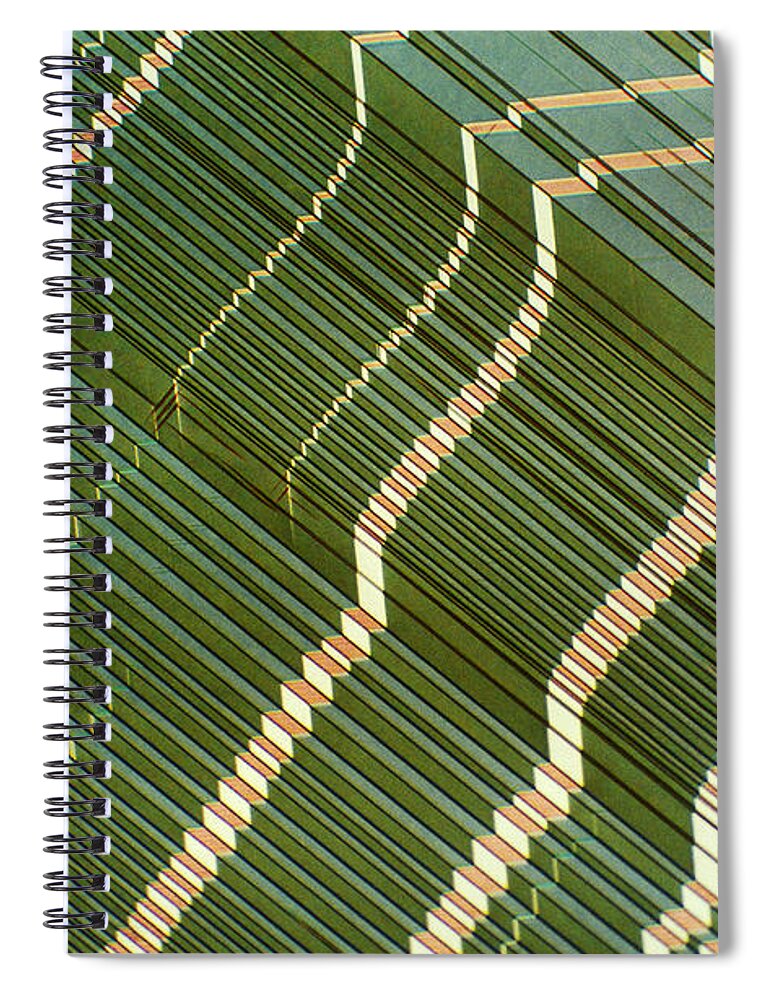 Lanthanum Aluminate Spiral Notebook featuring the photograph Lanthanum Aluminate Crystal by Michael W. Davidson