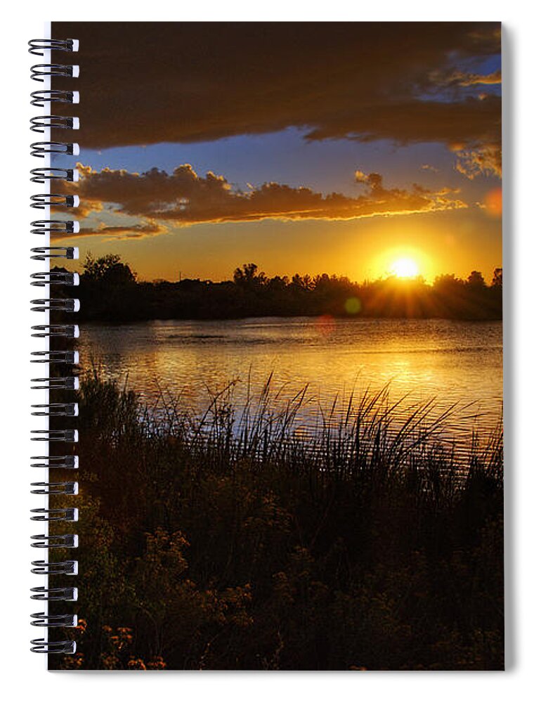 Sunset Spiral Notebook featuring the photograph Last Light by Saija Lehtonen