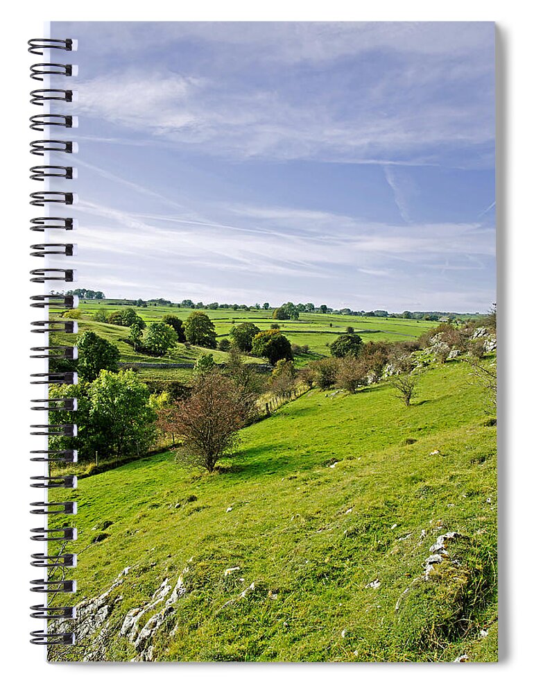 Lathkill Dale Spiral Notebook featuring the photograph Lathkill Dale and Fern Dale to Monyash by Rod Johnson
