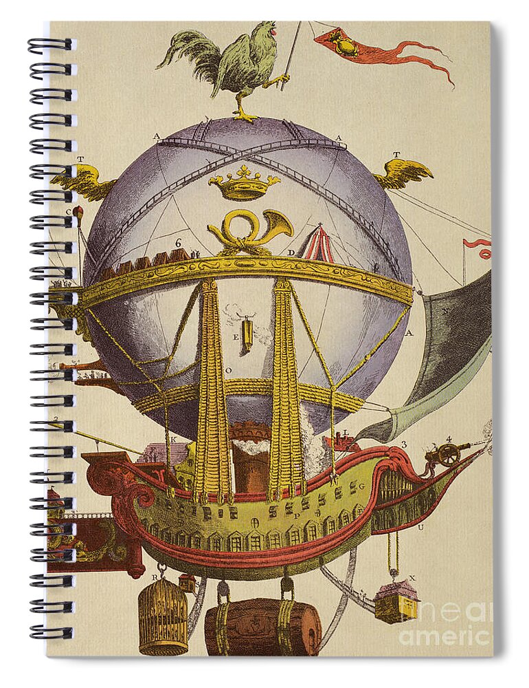 Balloon Spiral Notebook featuring the photograph Le Minerve by Science Source