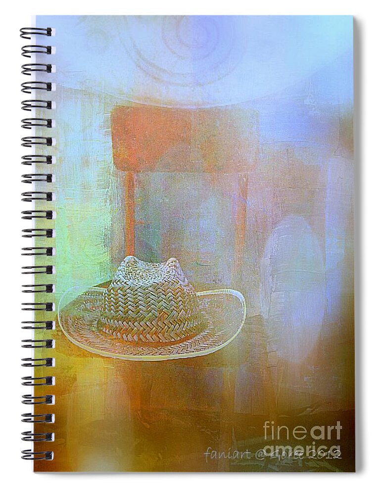 Faniart Faniart Africa America Tableau Sable Woman Femme Abstract Yesayah Fanou Africa West Afrique Canvas Display Image Left Behind Spiral Notebook featuring the mixed media Left Behind by Fania Simon