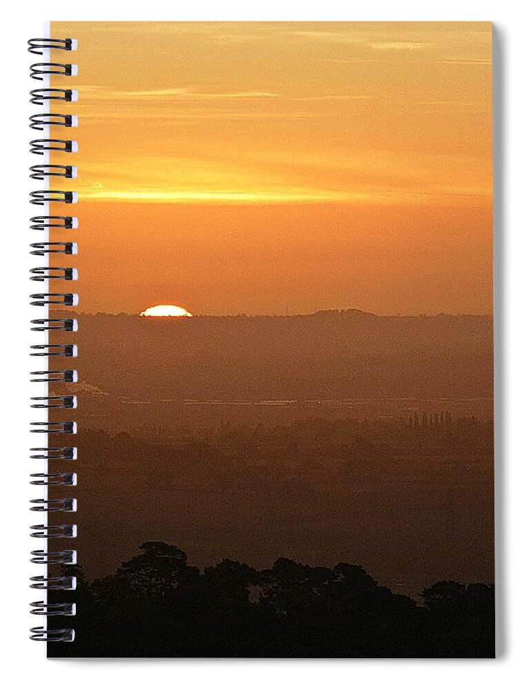 Sunrise Spiral Notebook featuring the photograph Leicestershire sunrise by Linsey Williams