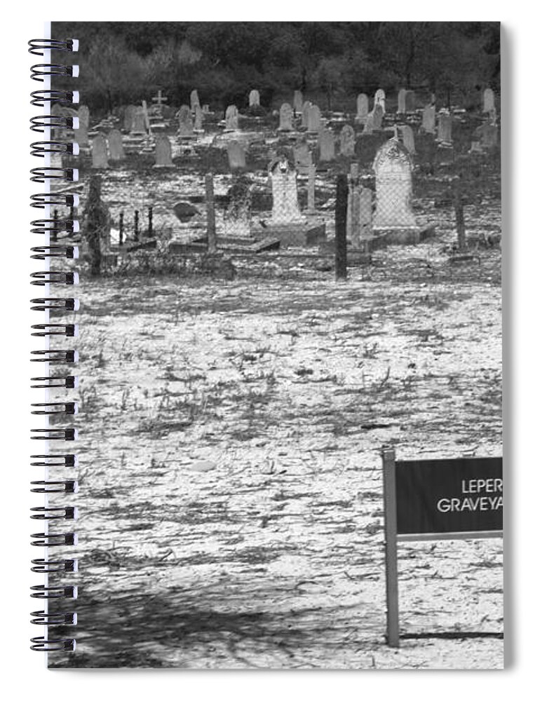 Robben Island Spiral Notebook featuring the photograph Leper Graveyard On Robben Island by Aidan Moran