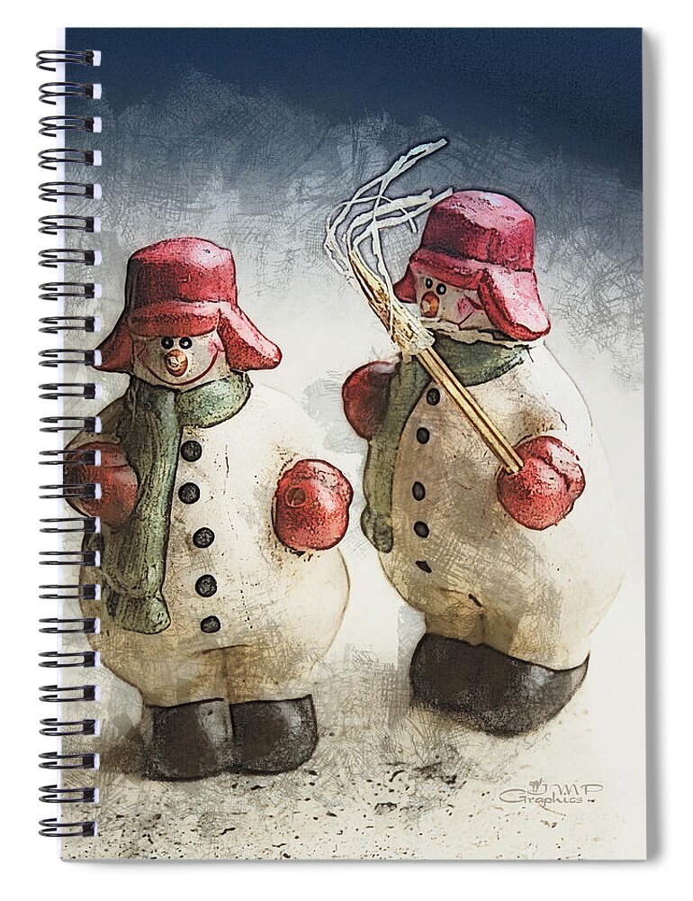 Photo Spiral Notebook featuring the photograph Let it Snow by Jutta Maria Pusl