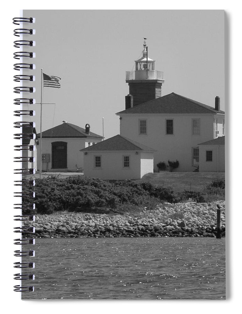 Light House Spiral Notebook featuring the photograph Light House Watch Hill RI by Kim Galluzzo Wozniak